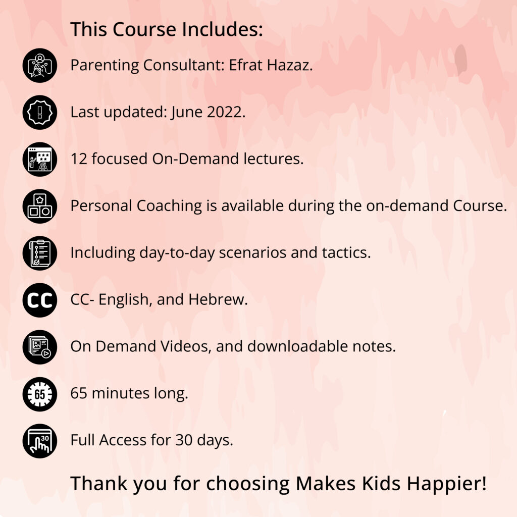 Sibling Rivalry Bullet Points Course